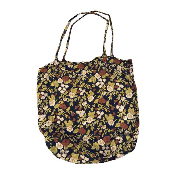 ANU Dark Floral Botanical Tote Bag - Picture 2 of 5